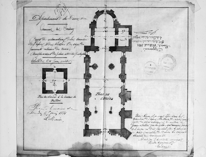 Plan de 1879 par Guillaud.