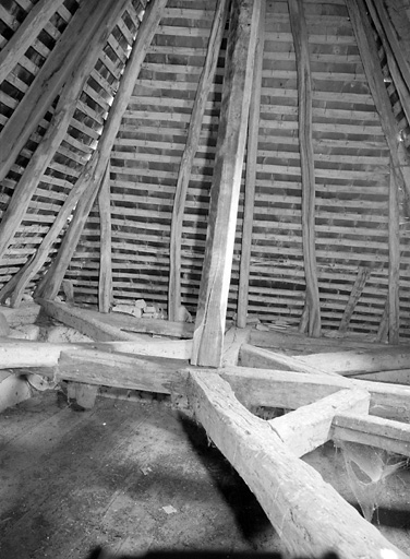 Logis, tour d'angle, charpente.