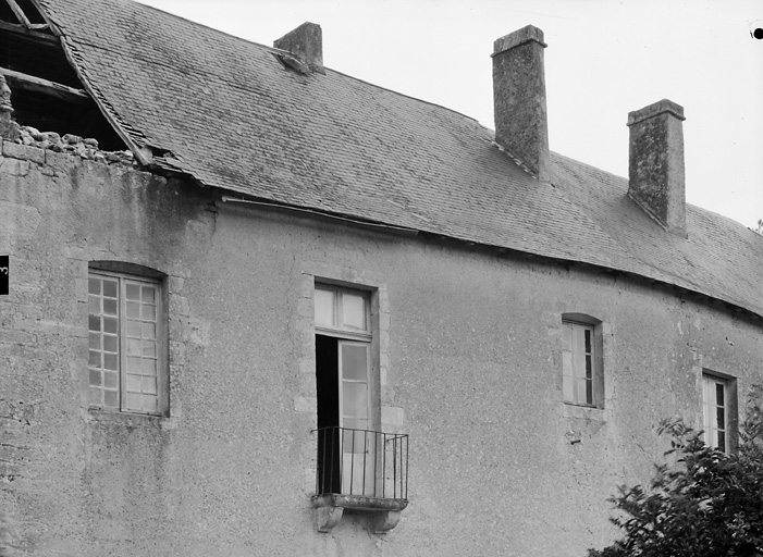 Logis, élévation postérieure, partie gauche, deuxième niveau.