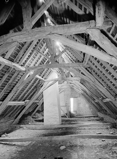 Logis, charpente du corps de bâtiment sud.
