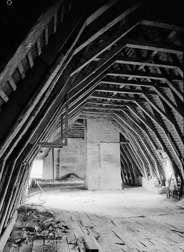 Logis, charpente du corps de bâtiment nord.