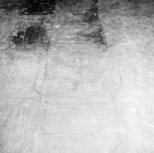 Logis, étage, chambre sud, plancher.