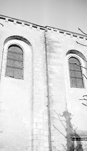 Eglise, élévation sud de la nef : raccord entre la troisième et la quatrième travée.