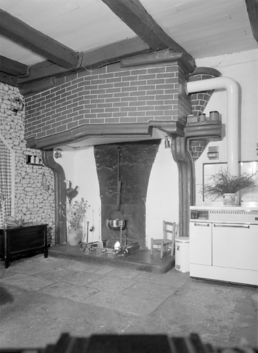 Intérieure, cuisine, cheminée.