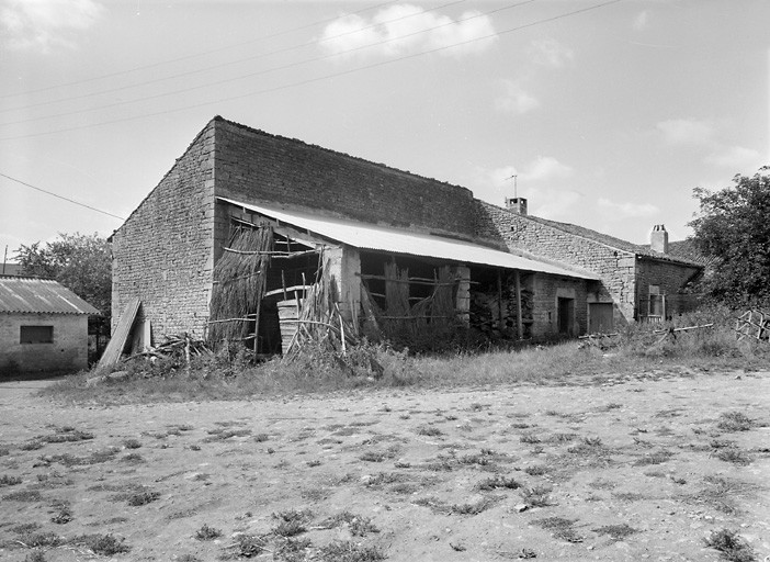 Ferme, logement, élévation postérieure.
