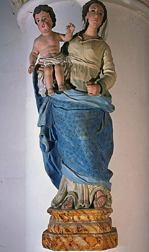 Statue (petite nature) : Vierge à l'Enfant