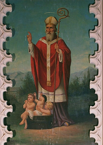 2 tableaux d'autel : Assomption, saint Nicolas