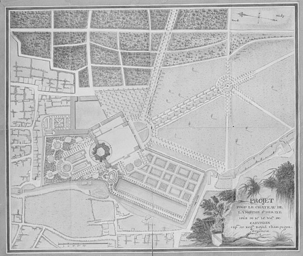 Projet de plan de 1778, détail, signature.