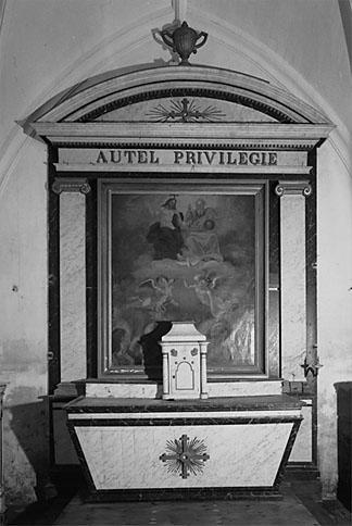 Autel, tabernacle, retable de la chapelle Nord