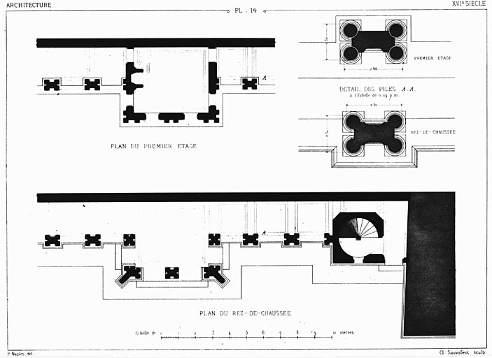 Plans de détail de la galerie.