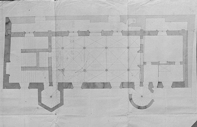 Plan de la salle des pas perdus.