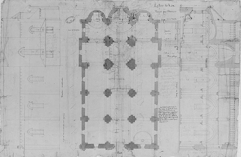 Plan, coupe, élévation.