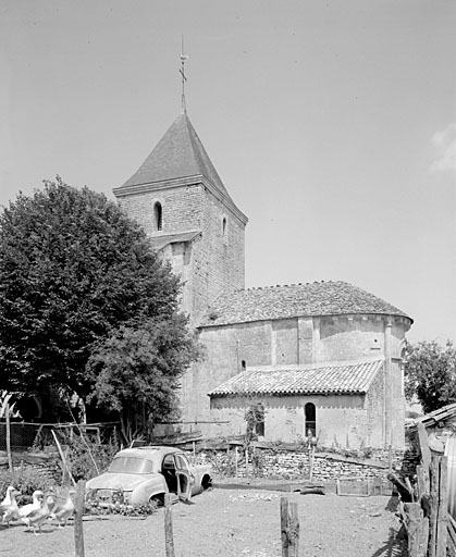 Chevet et sacristie, élévations sud.