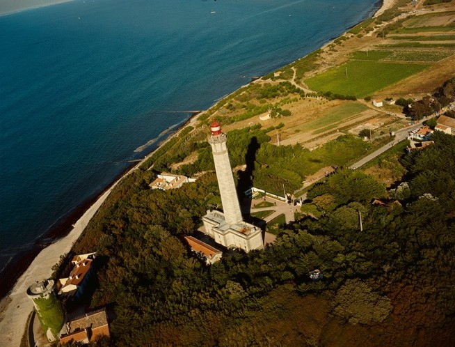 Ancien et nouveau phare, vue aérienne.