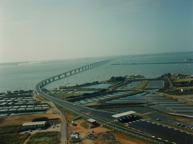 Le pont d'Oléron, vue aérienne.