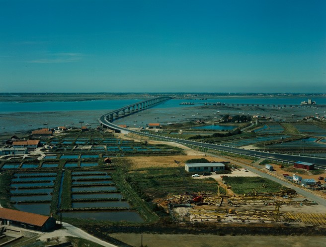 Le pont d'Oléron, vue aérienne sud est.
