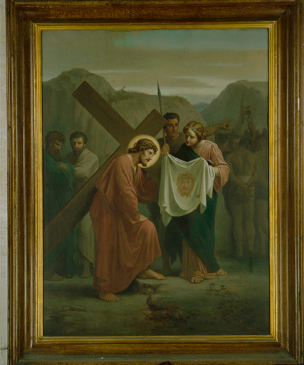 6e station. Jésus imprime sa sainte trace