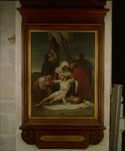 13e station. Jésus descendu de la croix