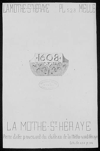Pierre datée (1608).