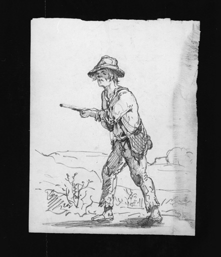 Croquis d'un chasseur.