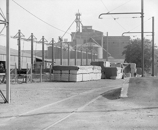 Deuxième galerie de stockage, au fond la coopérative agricole.