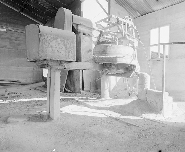 Machine de mélange des matières premières.