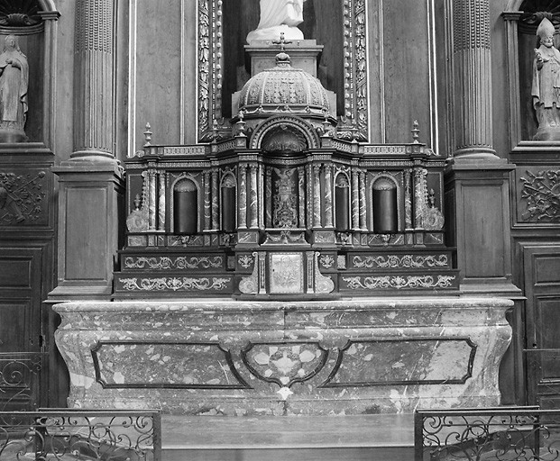 Transept gauche, tabernacle provenant du couvent des Carmélites, vue générale.