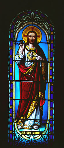 Verrière (verrière figurée) : Sacré-Coeur