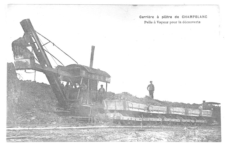 Pelle à vapeur pour la découverte dans les carrières.