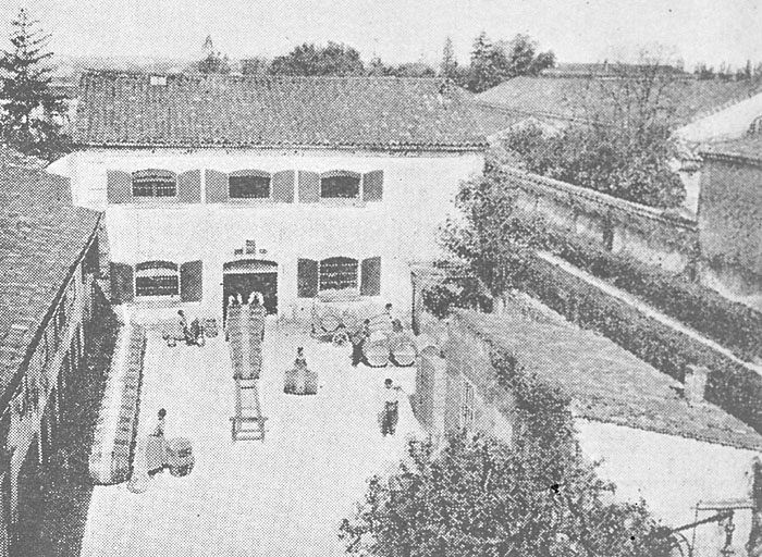 Chai d'expédition, élévation sur cour.
