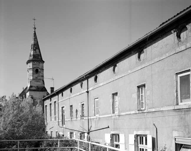 Bâtiments conventuels, élévation est.