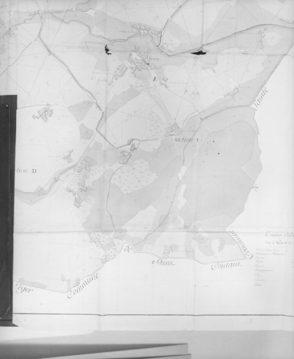 Village, section E, plan par masse de culture, (1802, 1807), détail.