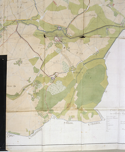 Village, section E, plan par masse de culture, (1802, 1807), détail.