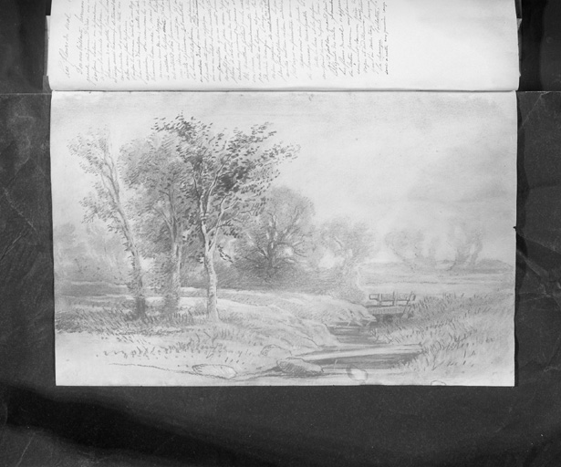 Paysage avec écluse.