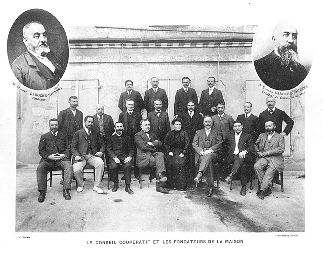 Conseil coopératif et les fondateurs de la maison.