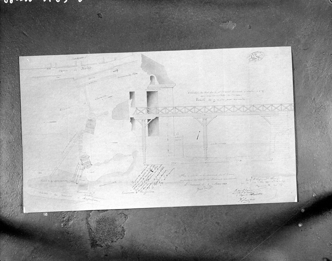 Plan des moulins, 1856.