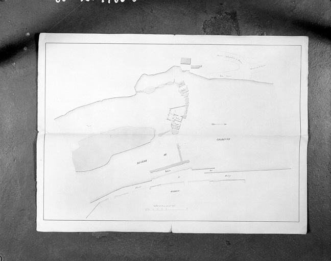 Plan général des abords, vers 1870.