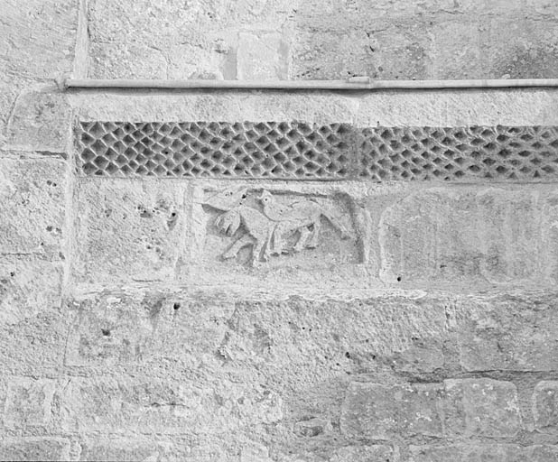 Façade ouest, contrefort de droite, amortissement.