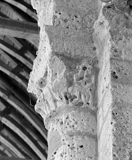 Pile nord-ouest du transept, chapiteau sud.