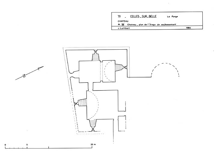 Plan de l'étage de soubassement.