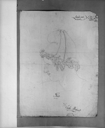 Dessin tête de Pâris