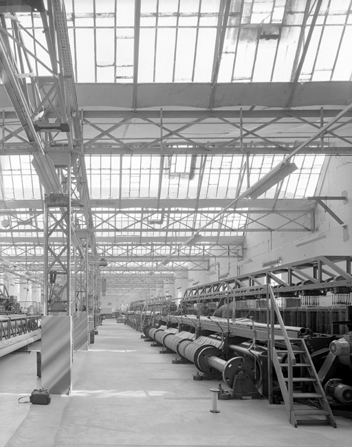 Atelier de tissage, intérieur.
