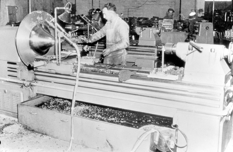 Vue de l'intérieur d'un atelier de fabrication