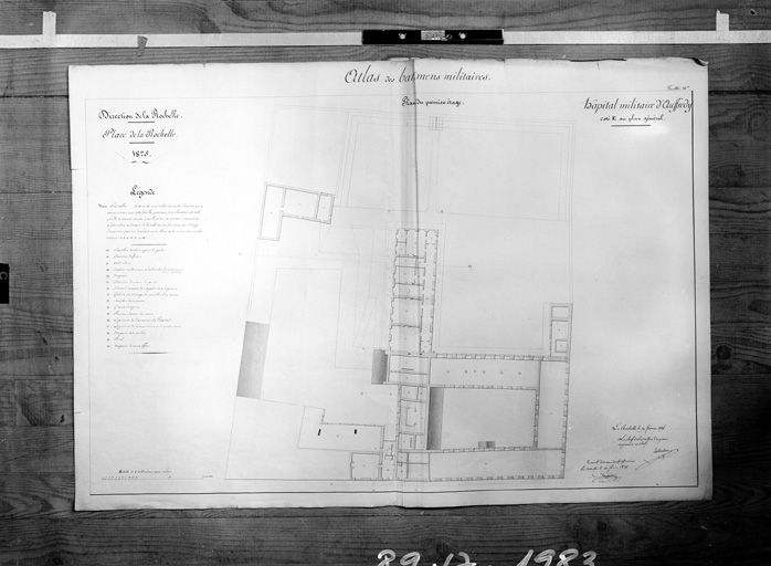 Plan du premier étage, par de Verdon, en 1825.