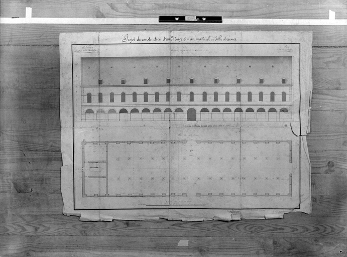 Projet de construction pour la salle d'armes. 1872.