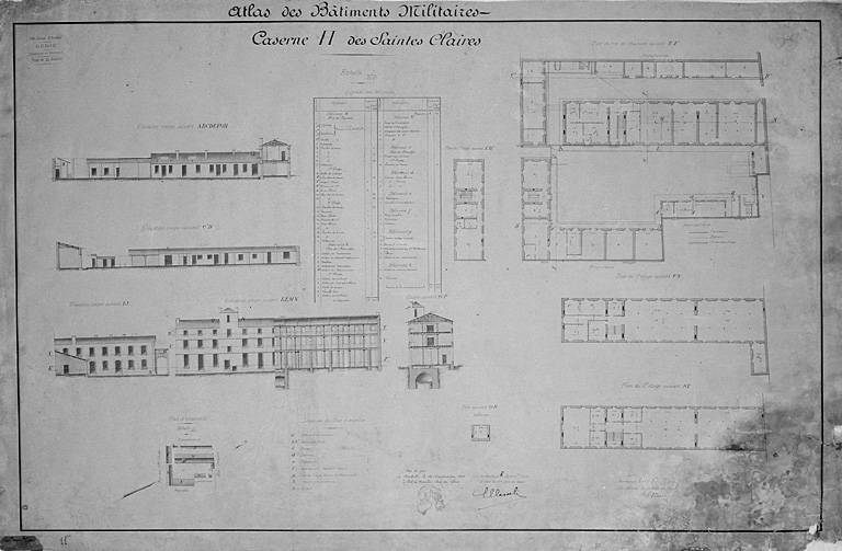 Plans, coupes, élévation, 1906. Masselin.