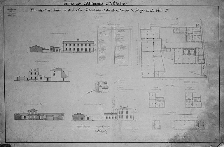 Plans, coupes, élévations, 1906. Masselin.