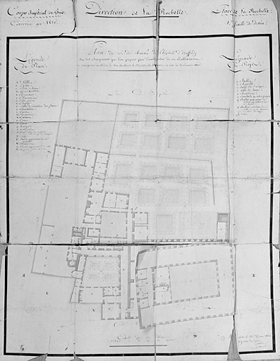 Plan du rez-de-chaussée, en 1810, de Verdon.
