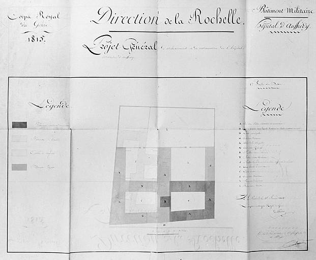 Projet général de restauration. Plan d'ensemble, en 1815, de Verdon.