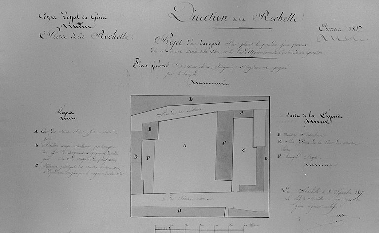 Plan de situation, en 1817, de Verdon.